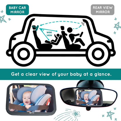 Rightcar Solutions Espejo de coche de bebé para bebés