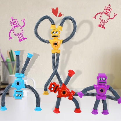 Limpskys 4 piezas de juguete de robot con ventosa