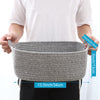 Cesta de almacenamiento de cuerda, 13.5 x 10 x 5 pulgadas