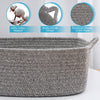 Cesta de almacenamiento de cuerda, 13.5 x 10 x 5 pulgadas