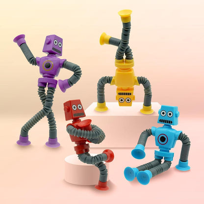 Limpskys 4 piezas de juguete de robot con ventosa