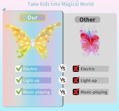 Alas de hadas con alas de mariposa para niños