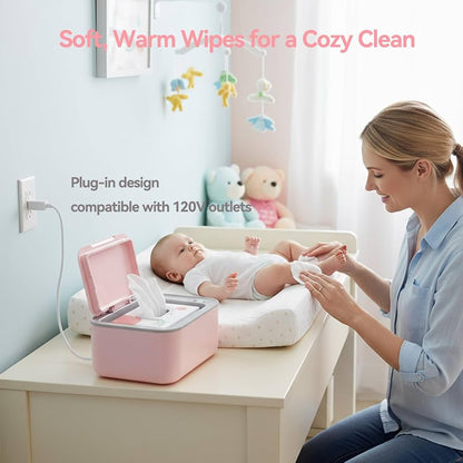 Chefhandy Calentador de toallitas para bebé, control de temperatura de 3 niveles