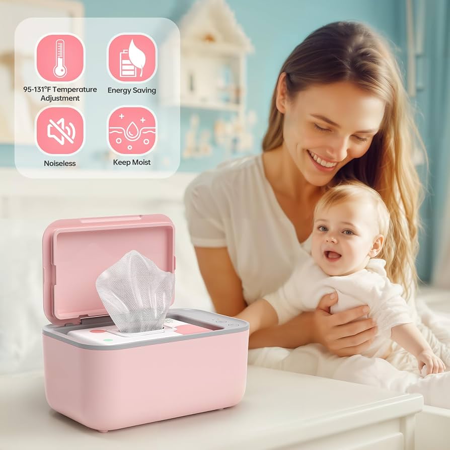 Chefhandy Calentador de toallitas para bebé, control de temperatura de 3 niveles