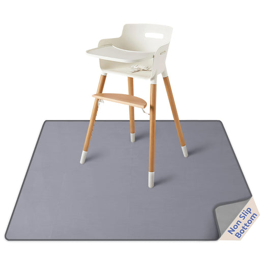 Blissful Diary Tapete para salpicaduras de bebé para debajo de la silla alta, 50.4 x 50.4 pulgadas