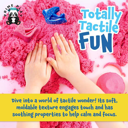 Arena mágica para niños: kit de juego sensorial con 8 colores e incluye 10 moldes con temática submarina