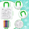 12 bolsas de regalo para colorear de Navidad con bolígrafos de pintura para niños