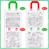 12 bolsas de regalo para colorear de Navidad con bolígrafos de pintura para niños