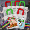 12 bolsas de regalo para colorear de Navidad con bolígrafos de pintura para niños