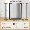 COMOMY Puerta de bebé extra alta de 36 pulgadas para puertas de escaleras, se adapta a aberturas de 29.5 a 43.3 pulgadas de ancho