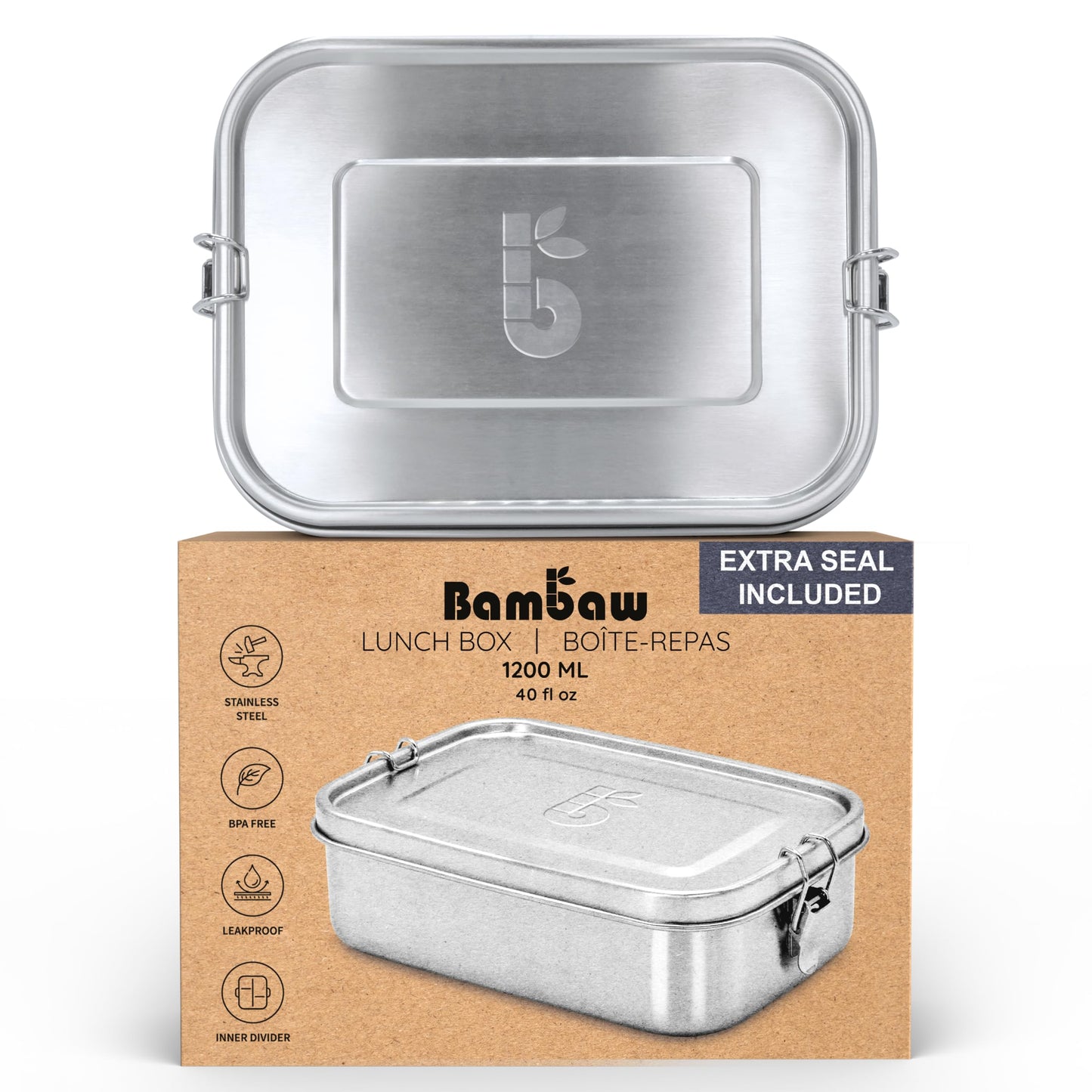 Bambaw Lonchera Bento de acero inoxidable de 27 onzas