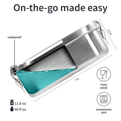 Bambaw Lonchera Bento de acero inoxidable de 27 onzas