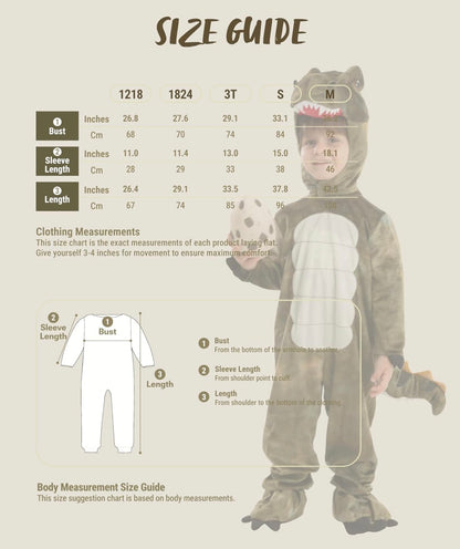 Spooktacular Creations - Conjunto de disfraz realista de T-rex, talla 3 años