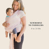 Portabebés MOBY Rose Quartz Classic para recién nacidos hasta 33 libras
