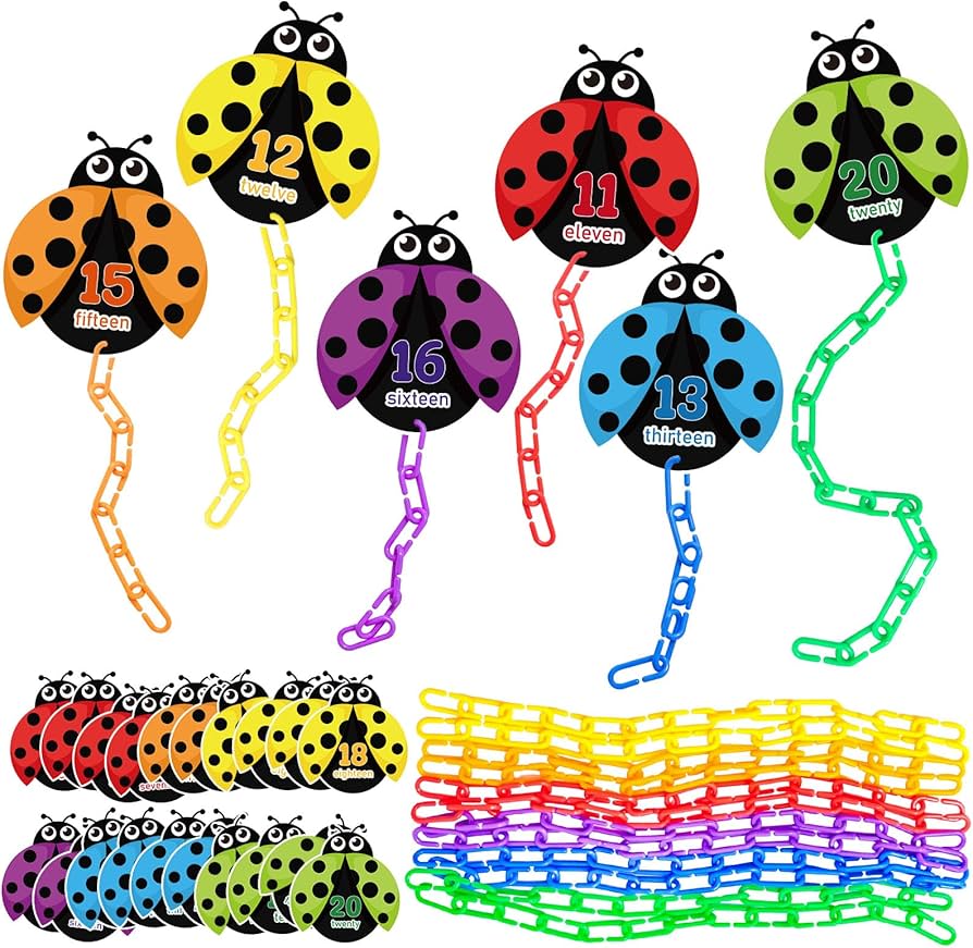 Juego de eslabones de cadena de matemáticas, clips de matemáticas C