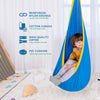 OUTREE Hamaca colgante para niños, hamaca de algodón para uso en interiores y exteriores, azul y amarillo