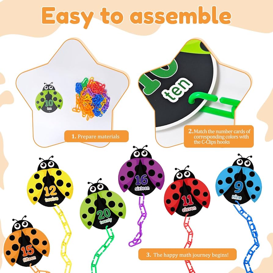 Juego de eslabones de cadena de matemáticas, clips de matemáticas C