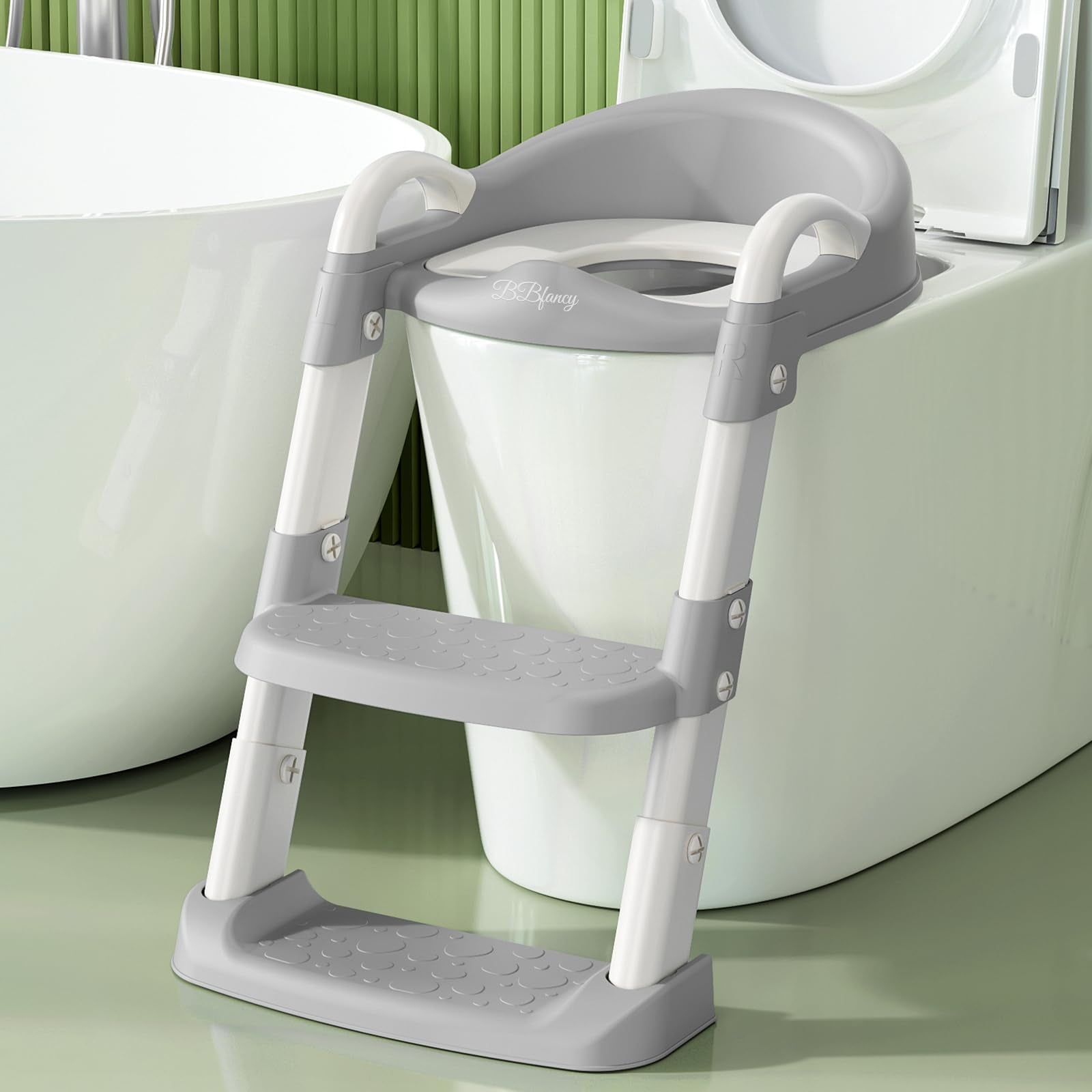 Bbfancy silla para ir al baño, asiento de inodoro con escalera para niños