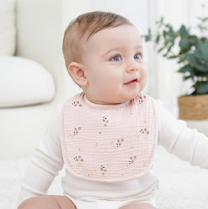 Paquete de 8 baberos para bebés de muselina de algodón 100%