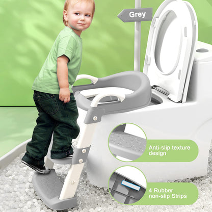 Bbfancy silla para ir al baño, asiento de inodoro con escalera para niños