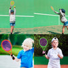 Raqueta de tenis para niños, Raqueta de tenis de plástico de 17 pulgadas con 2 pelotas