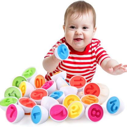 Toddmomy Juego educativo de huevos a juego de 12 piezas para aprendizaje cognitivo