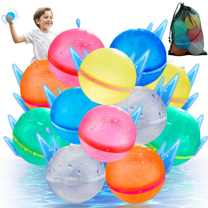 Paquete de 12 globos de agua reutilizables para niños