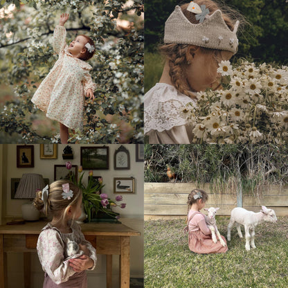 Pinzas para el pelo para bebé niña con soporte para lazo, 16 pieza