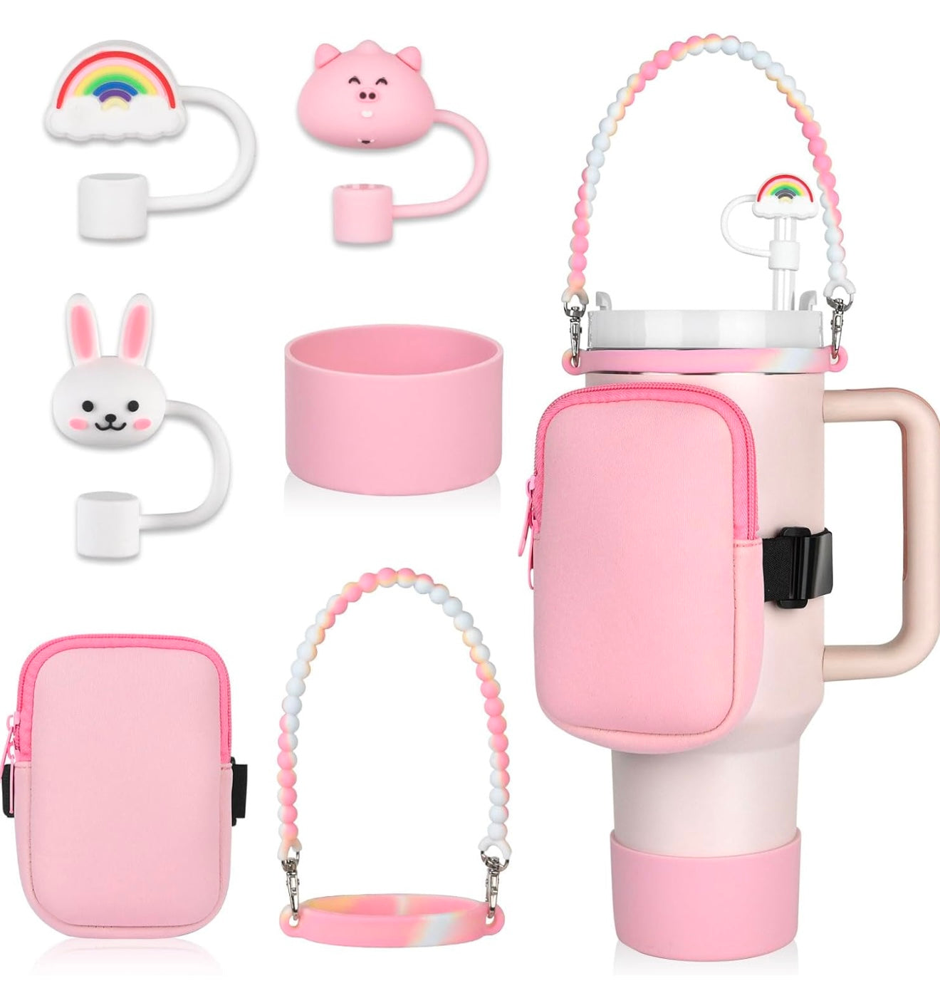 Funda con pajita para accesorios de la Copa Stanley