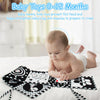 Cawgug Libro suave de alto contraste en blanco y negro para bebés de 0 a 12 meses