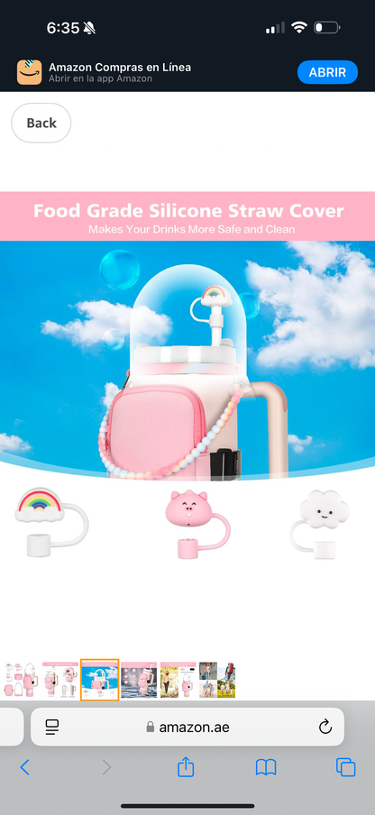 Funda con pajita para accesorios de la Copa Stanley