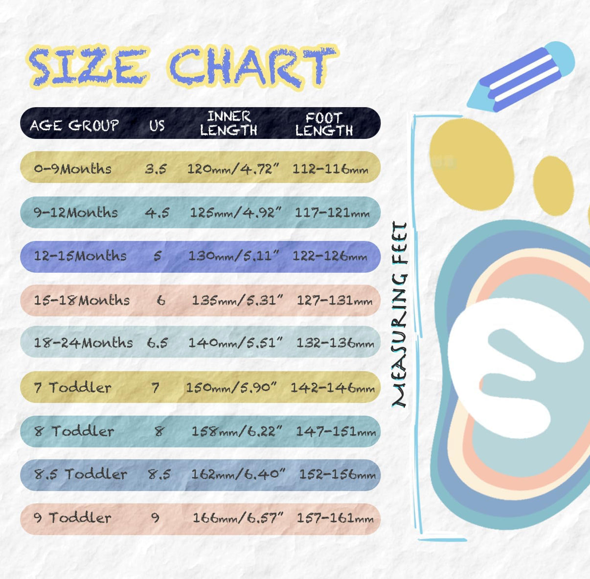 Zapatos antideslizantes, Talla 5