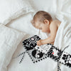 Cawgug Libro suave de alto contraste en blanco y negro para bebés de 0 a 12 meses