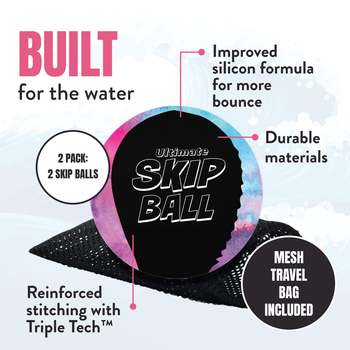 Activ Life - Pelotas de agua más grandes de 3 pulgadas, pelota de rebote de agua para piscina