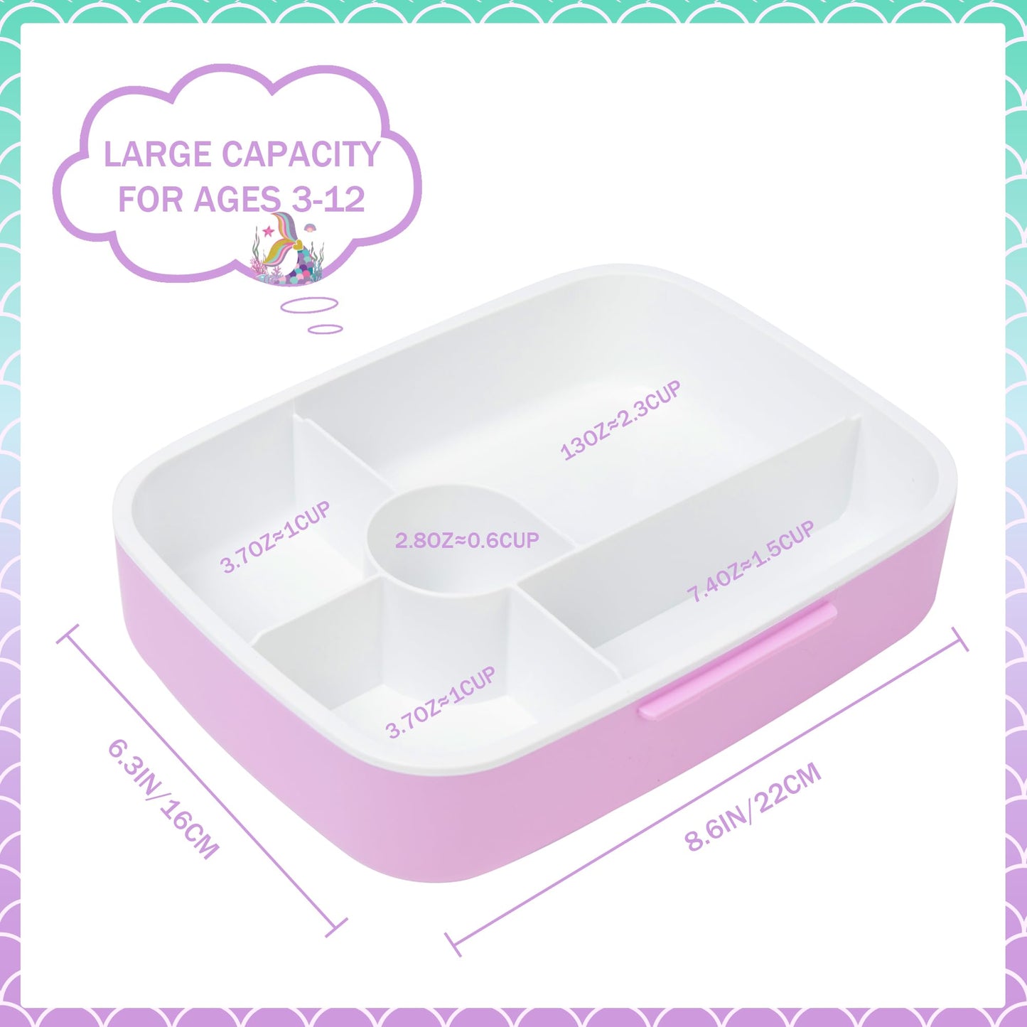 Fiambrera Bento de Sirena para Niños