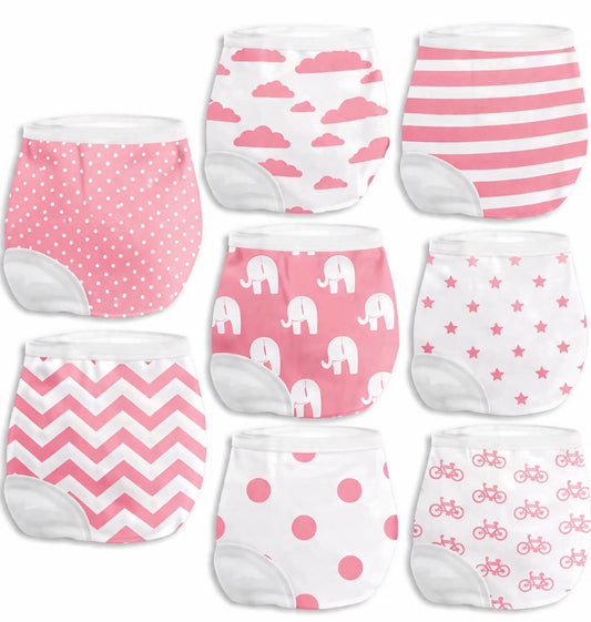 BaeBae Goods Ropa interior de entrenamiento para ir al baño para niños y niñas, 8 piezas, 12 meses