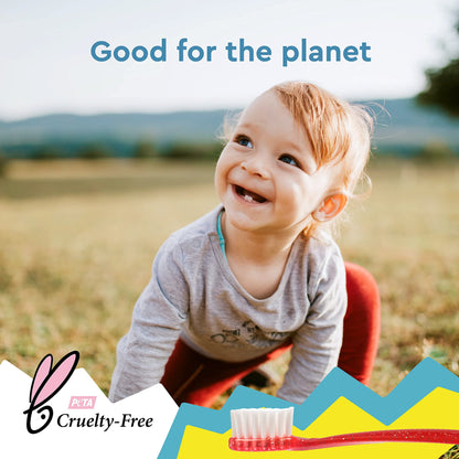 Radius Totz Plus extra cerdas suaves cepillo de dientes, colores surtidos/18 meses en adelante