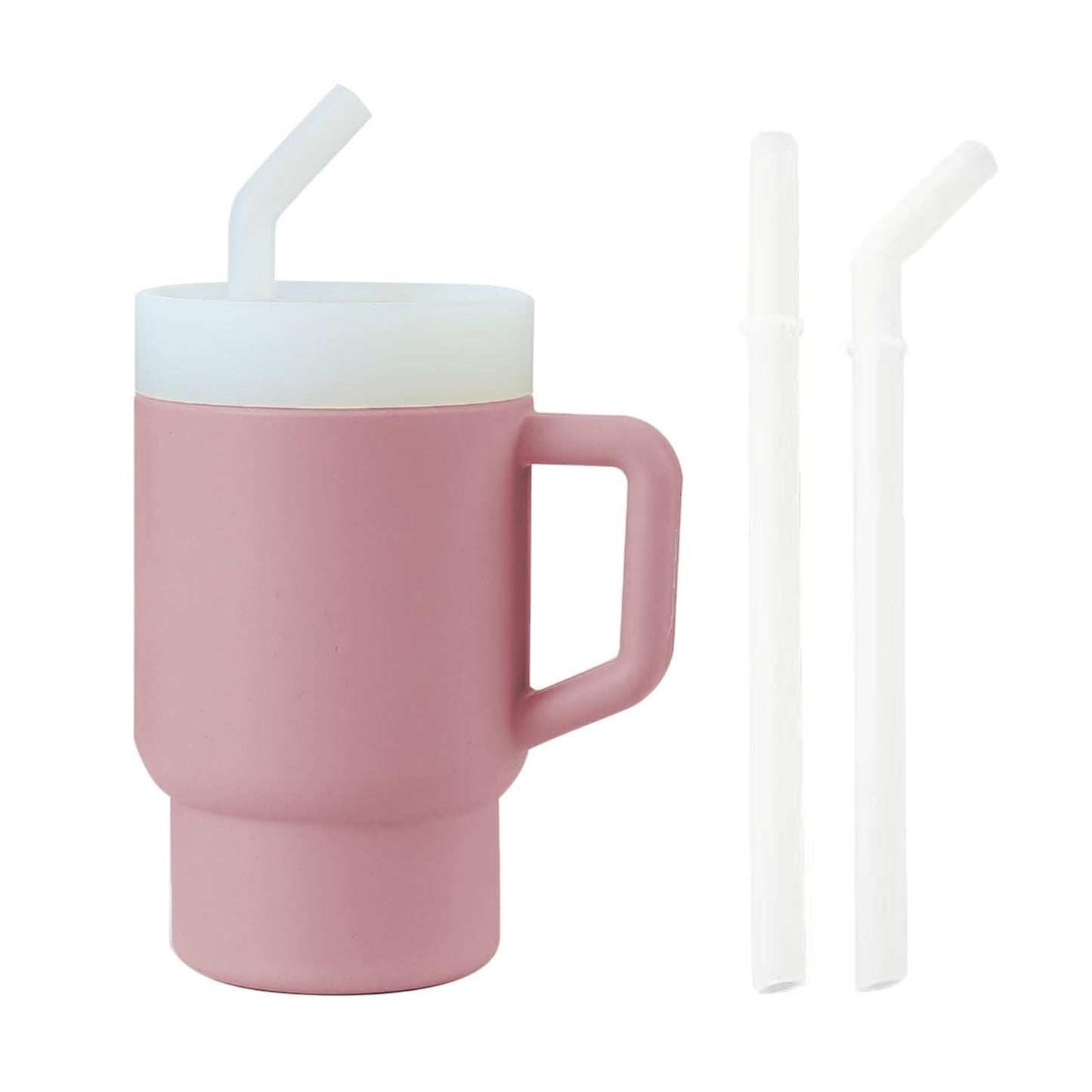 Taza de entrenamiento a prueba de derrames de 9.5 onzas para bebé, sin BPA (rosada)