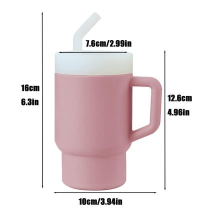Taza de entrenamiento a prueba de derrames de 9.5 onzas para bebé, sin BPA (rosada)