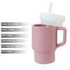 Taza de entrenamiento a prueba de derrames de 9.5 onzas para bebé, sin BPA (rosada)