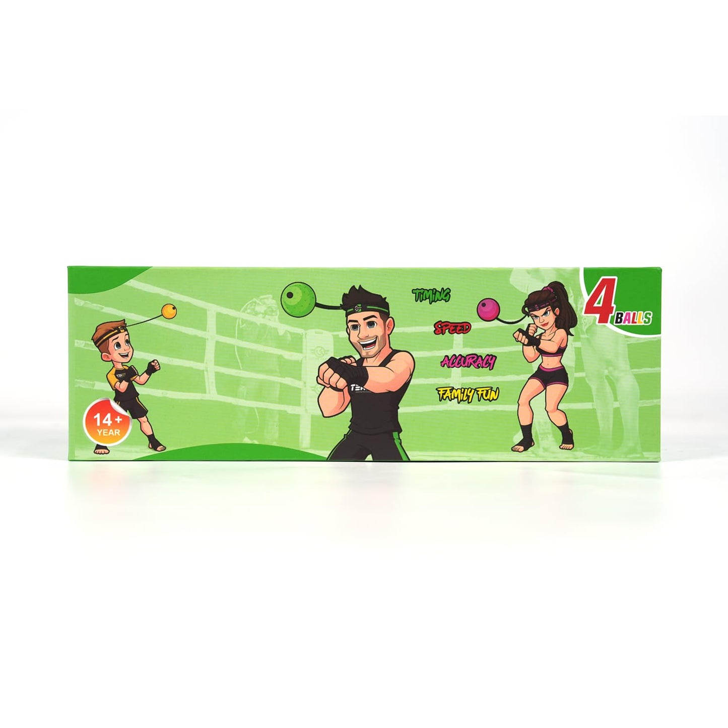 Paquete familiar de boxeo – 2 diademas ajustables + 2 pelotas de novato + 1 pelota de veterano + 1 pelota bóxer