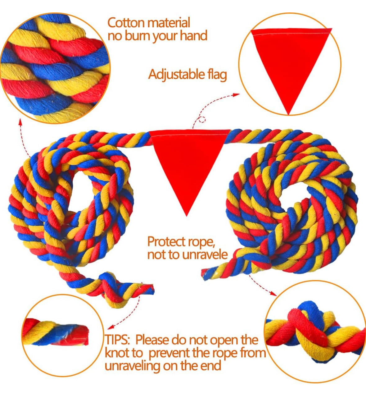 Cuerda de tira y afloja para niños y adultos