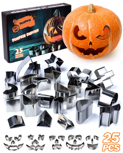 Kit de tallado de calabaza de Halloween 25 piezas para niños y adultos