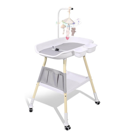 Cambiador de bebé, estación de cambio de pañales de altura ajustable