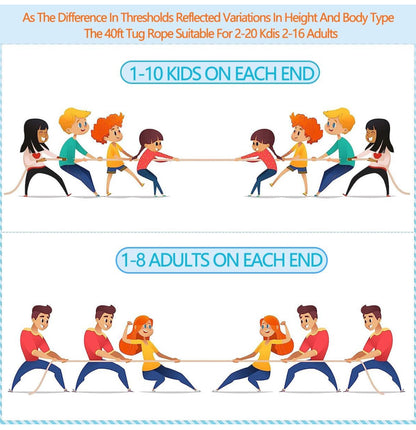 Cuerda de tira y afloja para niños y adultos