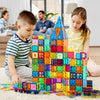 Anbalulu - Azulejos magnéticos para niños, bloques apilables, juego de construcción de troncos preescolares, 100 piezas