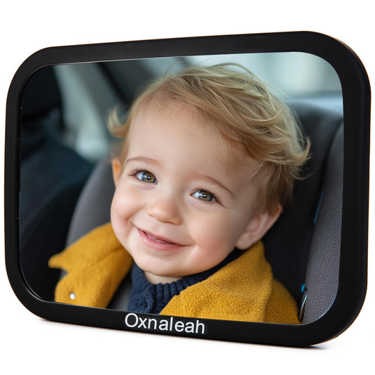 Espejo de automóvil de bebé inastillable para viajes seguros, rotación 360