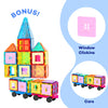 Anbalulu - Azulejos magnéticos para niños, bloques apilables, juego de construcción de troncos preescolares, 100 piezas