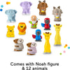 Fisher-Price Little People - Juego de arca de Noé con 12 animales y figura de Noé