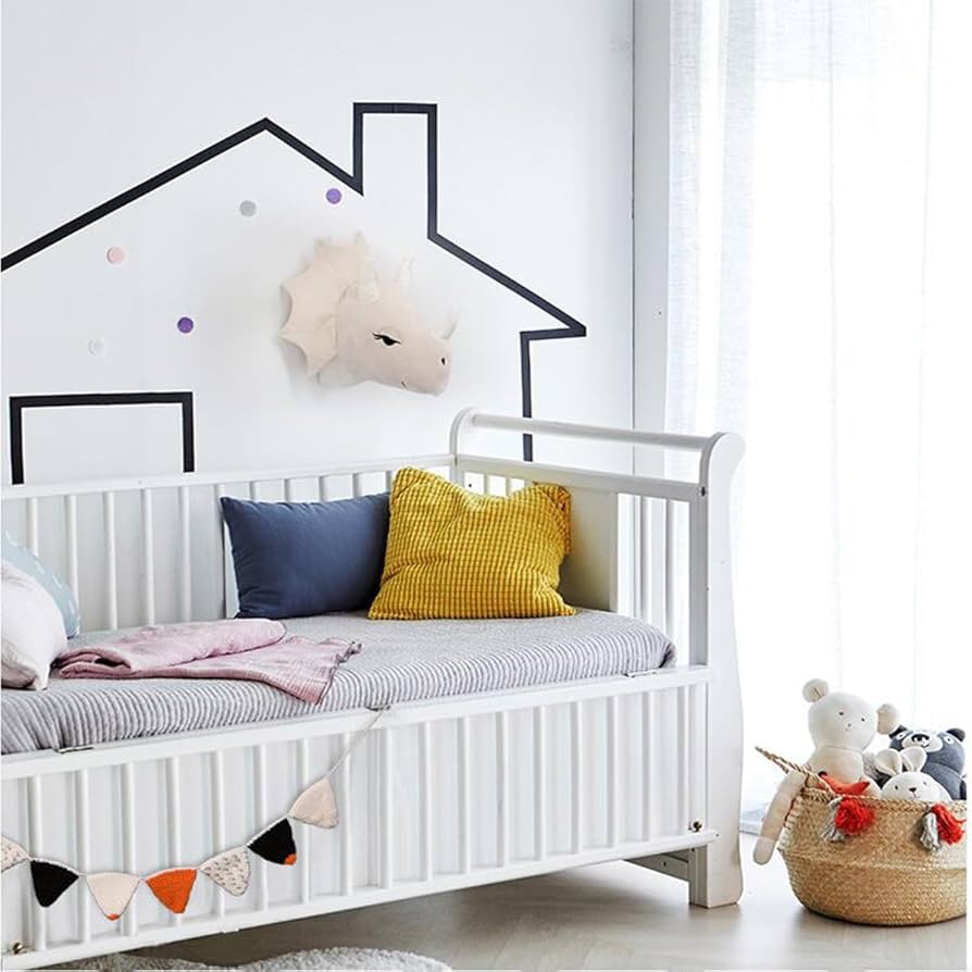 Cabeza de dinosaurio 3D para colgar en la pared, decoración de felpa suave
